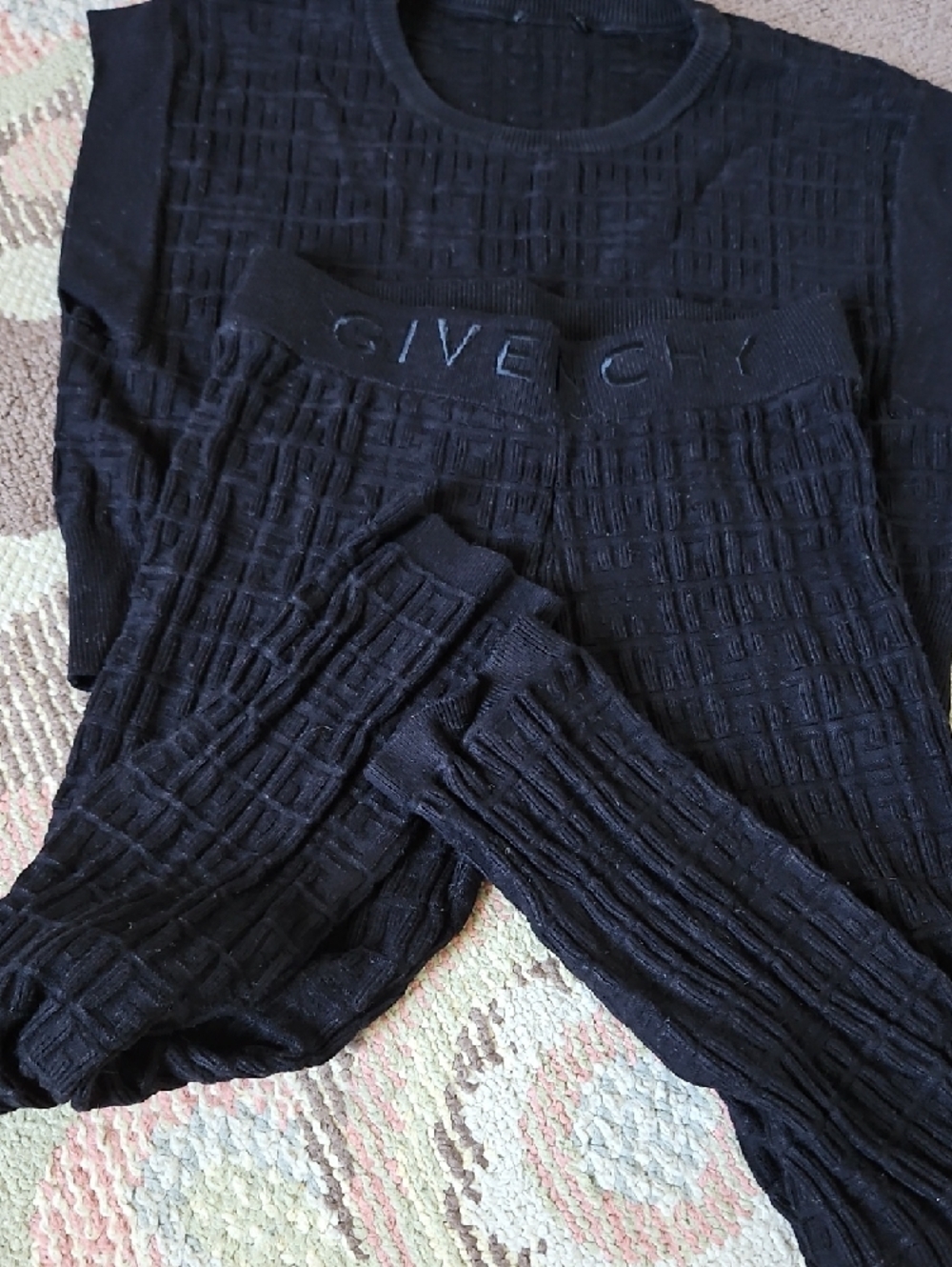 Givenchy Kids Black Ribbed Two-Piece Set - Picture 5 of 7